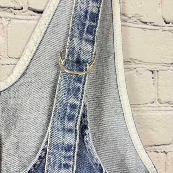 Free People We The Free High Roller Skirtall Denim Dress Follow Your Heart XS - Picture 10 of 13